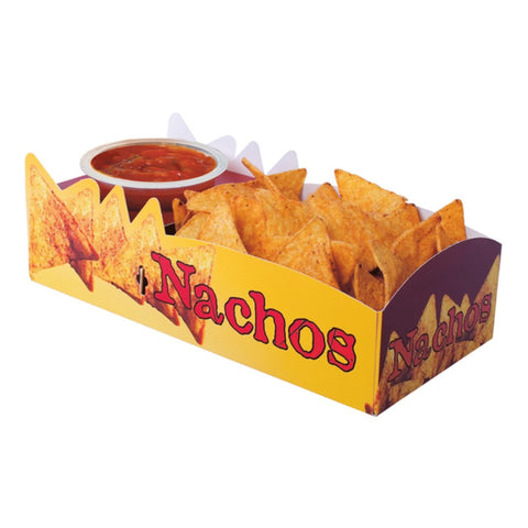 Tacka tekturowa do nachos - mała na 1 sos