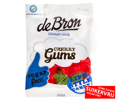De Bron Cherry Gums - bez cukru - opakowanie 90 g