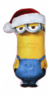 Poduszka z w kształcie Minionka w czapce Mikołaja - KEVIN
