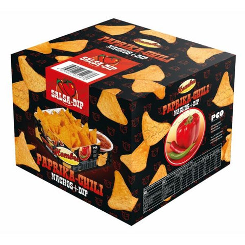 Hombre Nachos BOX Chili 100 g z sosem SALSA