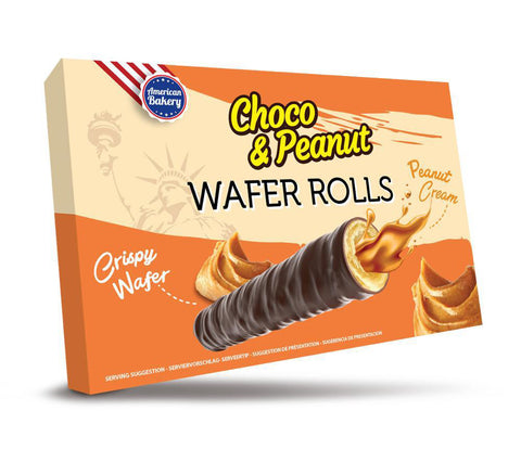 American Bakery Wafer Rolls Peanut 120 g