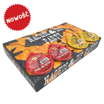 Hombre Nachos TACKA - nachosy 150 g +100 g+ sosy: salsa x 2, serowy x 2