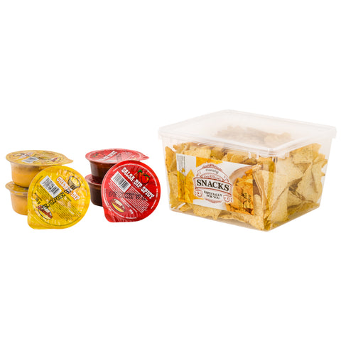 Nachosy SOLONE BOX 450 g z sosami SALSA, SEROWYM i ŚMIETANOWYM