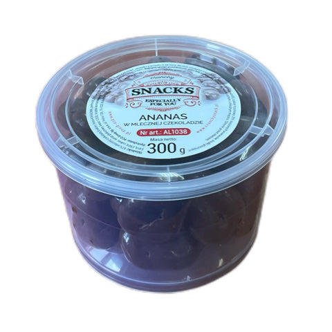 Ananas w mlecznej czekoladzie - kubek 300 g