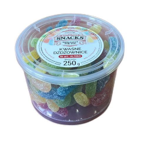 Żelki KWAŚNE DŻDŻOWNICE- Jak w Kinie - opakowanie 250 g