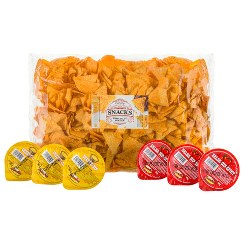 Nachosy SEROWE 750 g + sos serowy 90 g x 3 szt. + salsa 90 g x 3 szt.