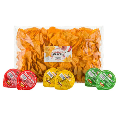 Nachosy o smaku CHILI 750 g x1 + 2 x ser 90g + 2 x salsa 90g + 2 x śmietana 90g