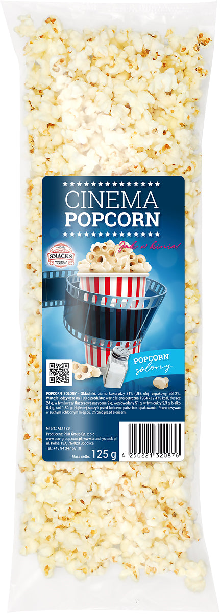 Popcorn solony - woreczek 125 g