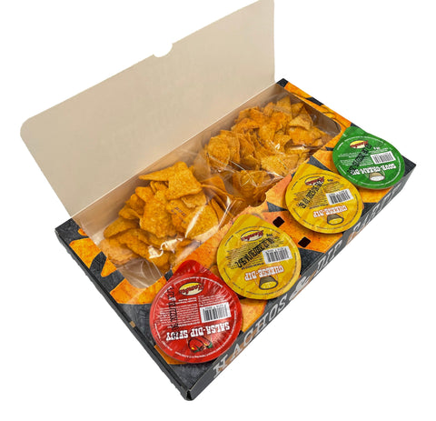 Hombre Nachos TACKA - nachosy 250 g; sosy: salsa x 1, serowy x , 2 śmietanowy x 1  I   crunchysnack.pl