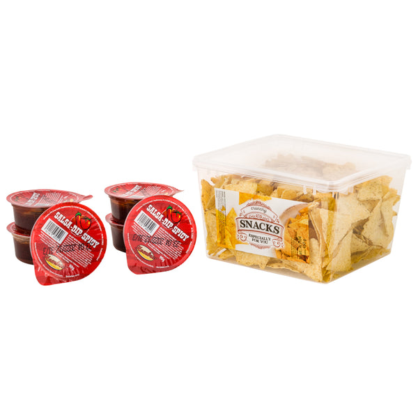 Nachosy SOLONE BOX 450G z sosami SALSA, SEROWYM i ŚMIETANOWYM
