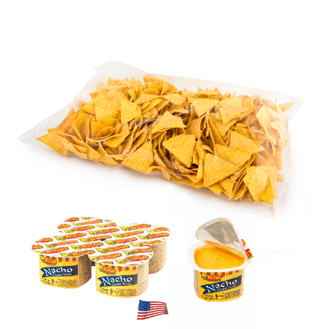 Nachosy SEROWE 750 g z ORYGINALNYM sosem serowym z USA - klasyka z USA!